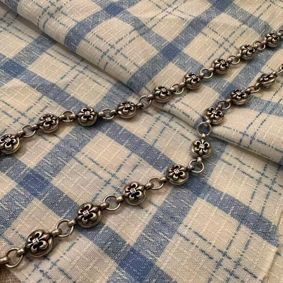 Chrome Hearts-Style Scout Flower Pendant Necklace - Picture 3 of 6